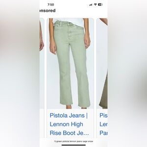 NWOT Pistola Lennon High Rise Crop Boot jeans